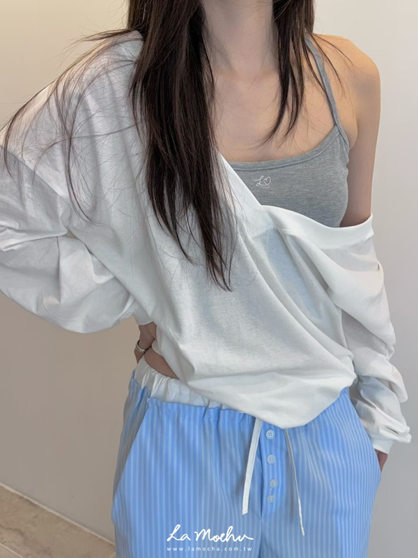 後扭結愛心刺繡BRA背心